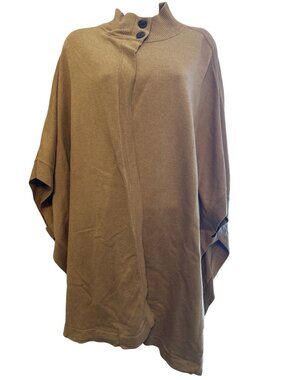 Banana Republic Mock-Neck Cape M/L Camel EUC